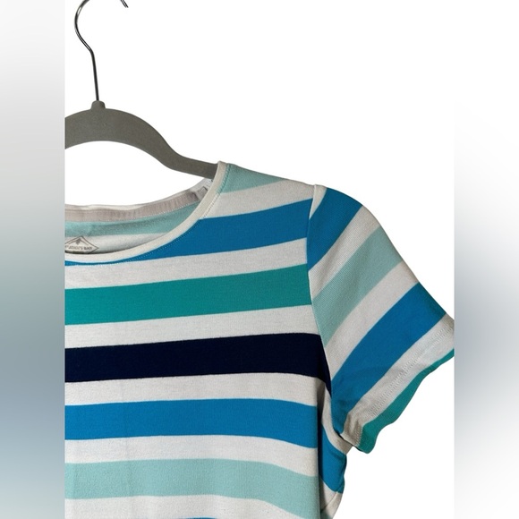 St. John’s Bay Women’s Striped Short Sleeve T-Shirt Size Small 100% Cotton - Picture 2 of 6